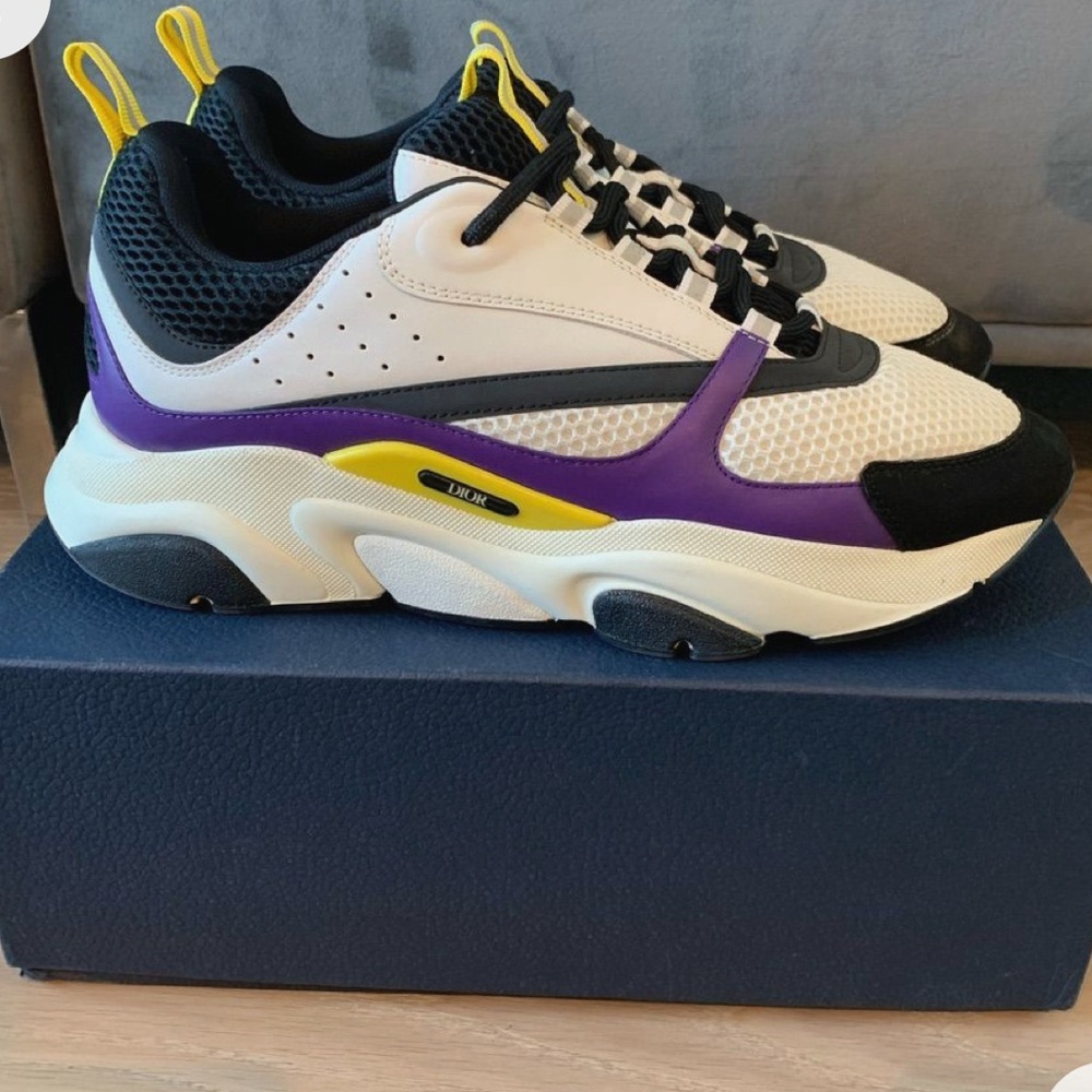 Dior Purple and Black Sneakers Athletic Style